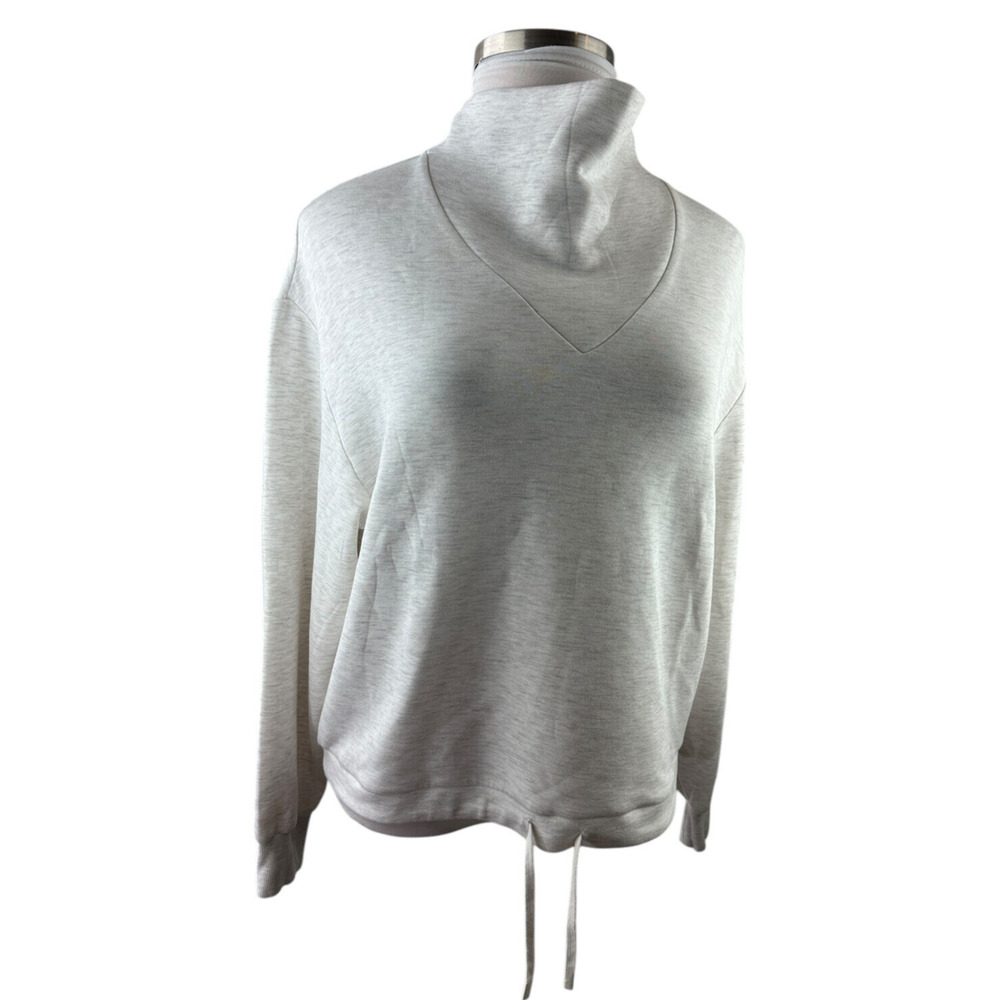 Varley Betsy Sweat Doublesoft Oversized Cowl Neck Sweatshirt Ivory Marl Medium - Picture 16 of 16